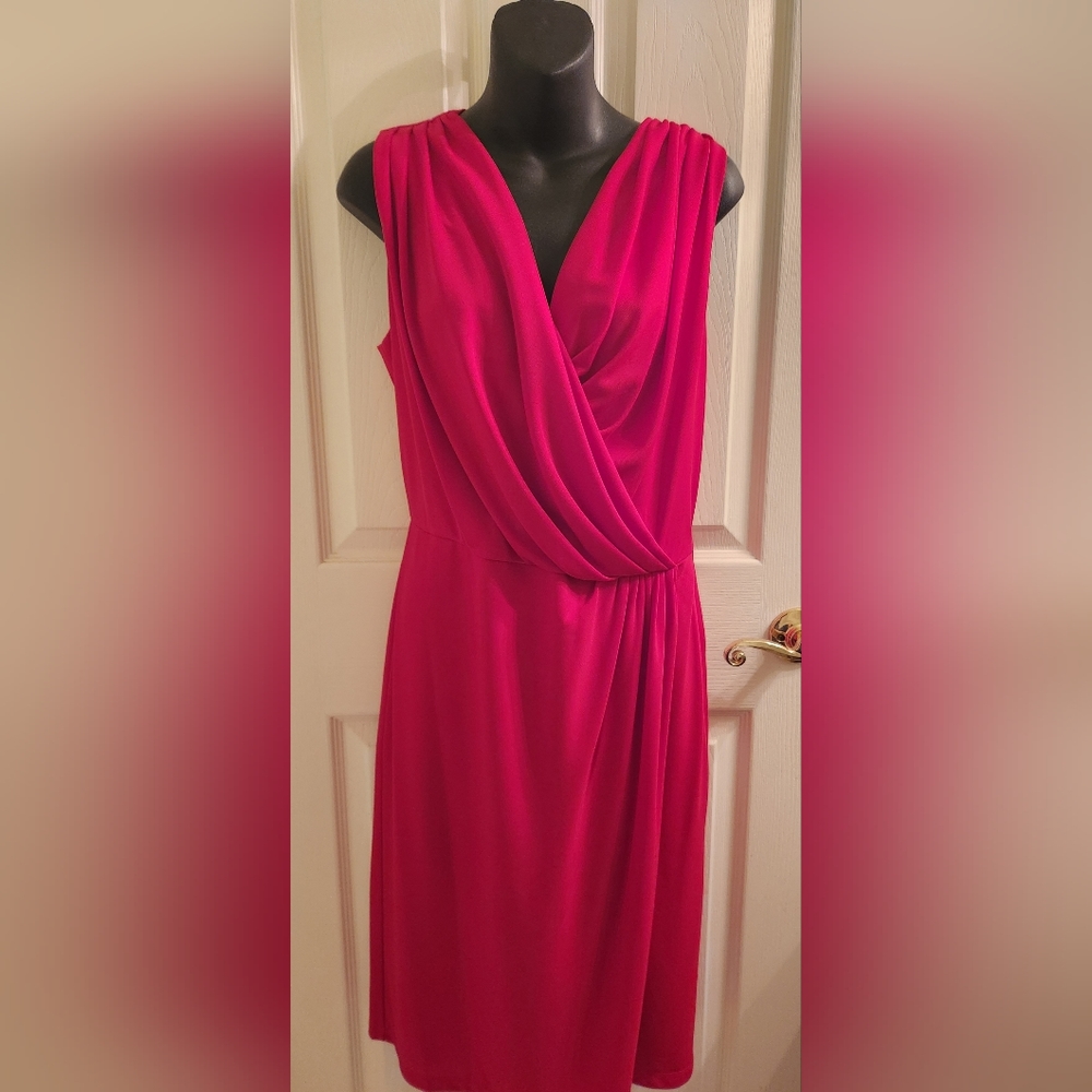 Sz 10 Red Side-zip Dress, Jones New York